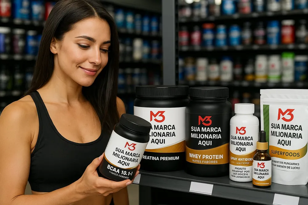 Empreendedora com produtos de marca própria